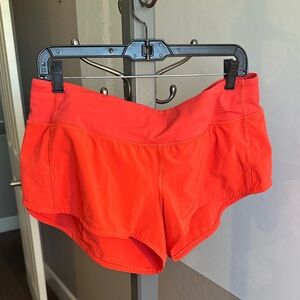 lululemon athletica Vibrant Orange Athletic Shorts